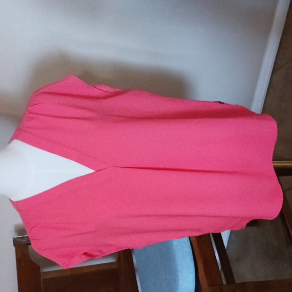 Banana Republic Vermillion Orange Cap Sleeve Blouse